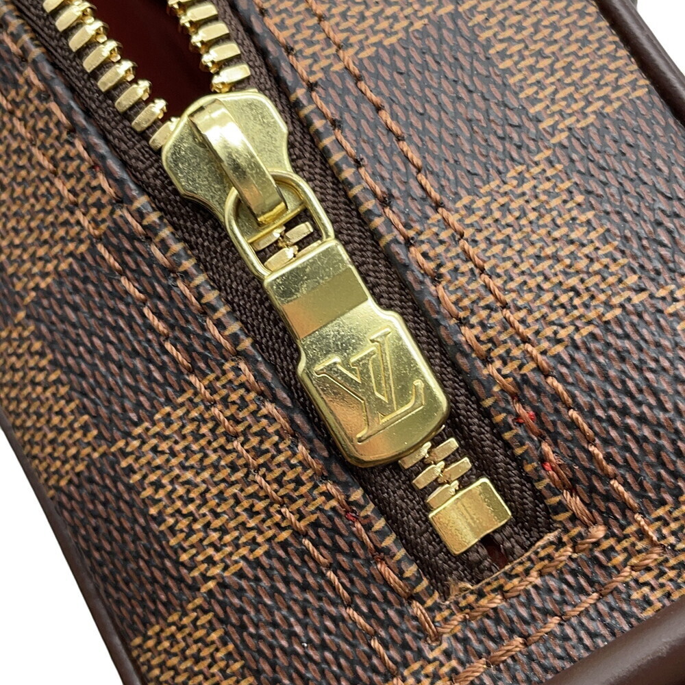 Louis Vuitton Shoulder Bag Damier Ebene Brown Olaf - Picture 11 of 12